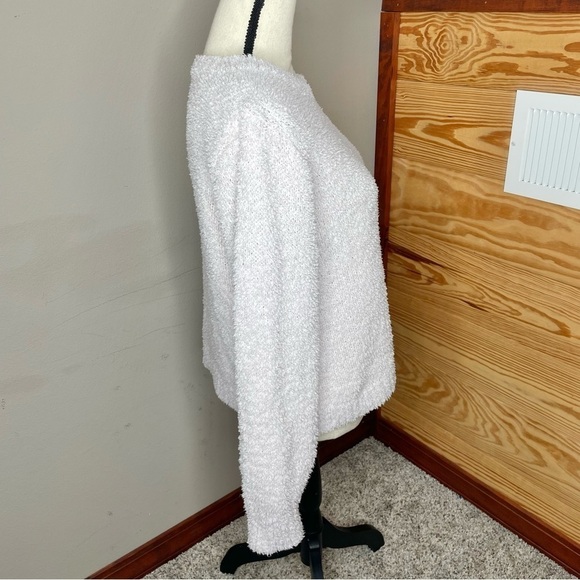 Shop The Mint Teddy Sherpa Pullover Sweater in Light Blush Pink Small - Picture 3 of 11